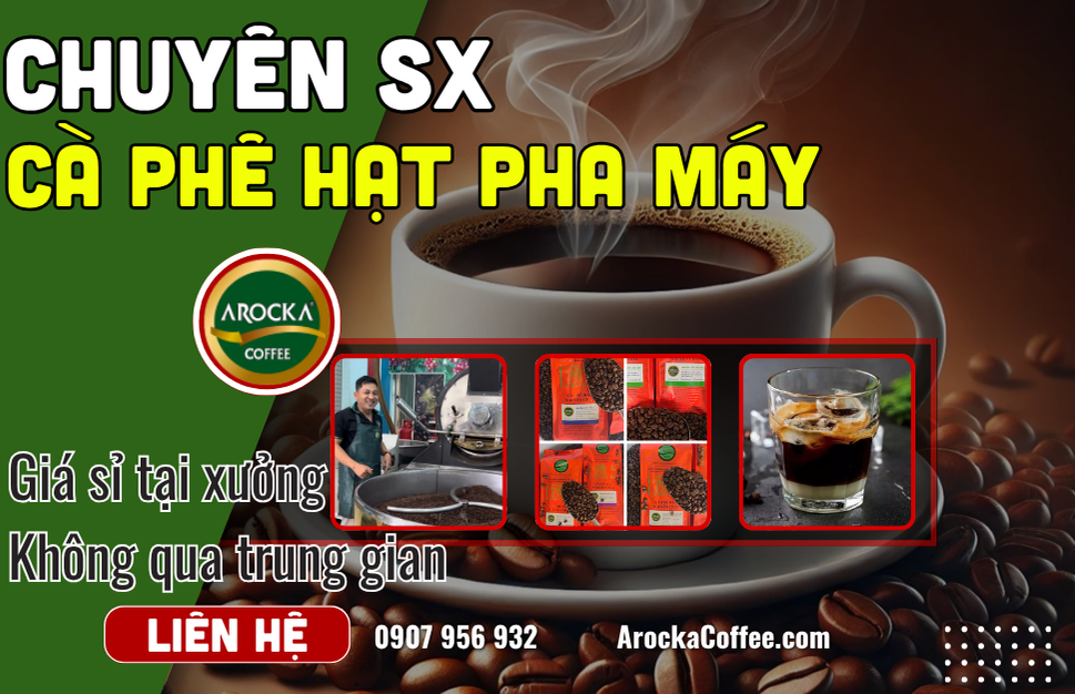 sx cafe hạt pha máy