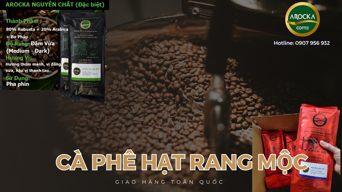 cà phê hạt rang mộc arocka