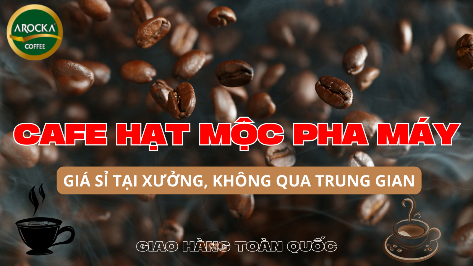 cafe hạt mộc pha máy