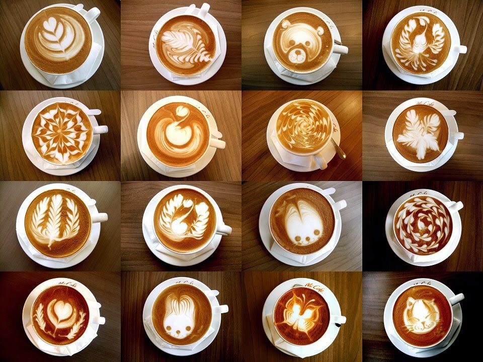 làm latte art cafe pha máy