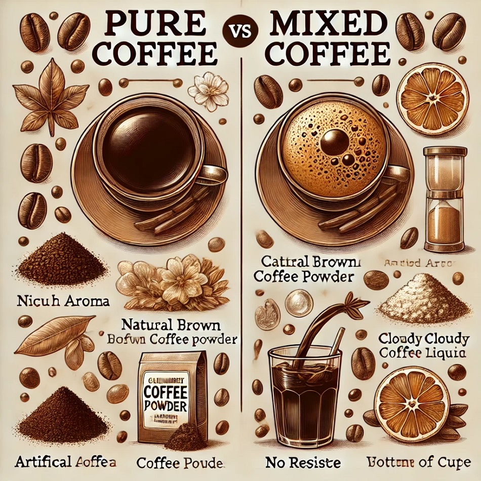 Phân biệt cà phê nguyên chất và cafe trộn