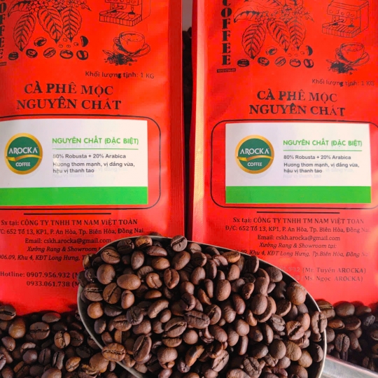 Cà phê hạt rang mộc - (ĐẶC BIỆT 80/20) (1Kg)