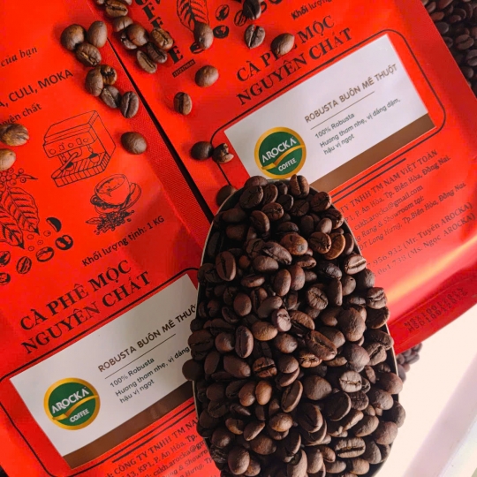 Cà phê hạt rang mộc - 100% ROBUSTA (1Kg)