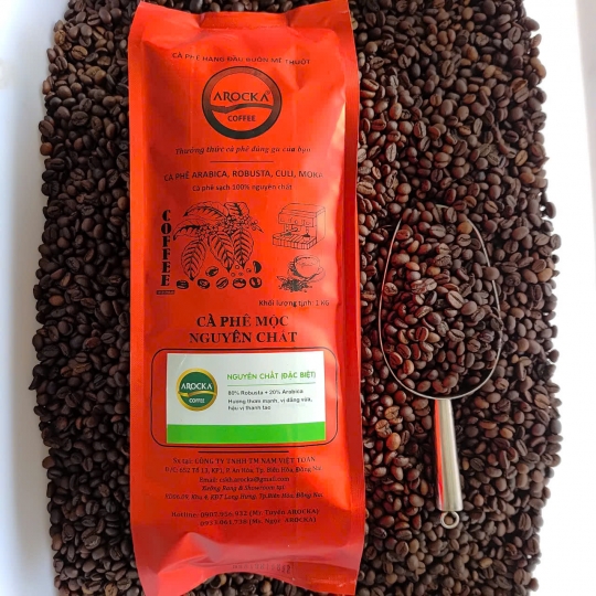 Cà phê hạt rang mộc - (ĐẶC BIỆT 80/20) (1Kg)
