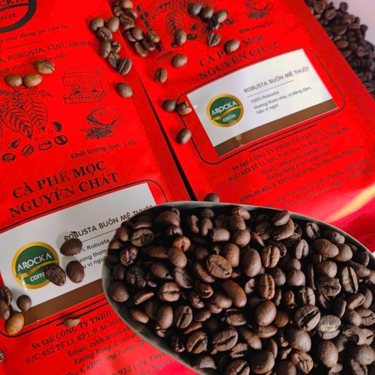 Cà phê hạt rang mộc - 100% ROBUSTA (1Kg)