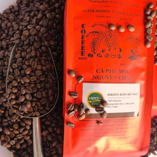 Cà phê hạt rang mộc - 100% ROBUSTA (1Kg)