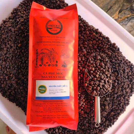 Cà phê hạt rang mộc - Ng.Chất (SỐ 1) (1Kg)