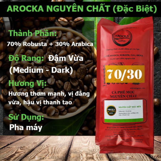 Cà phê hạt rang mộc - (ĐẶC BIỆT 70/30) (1Kg)