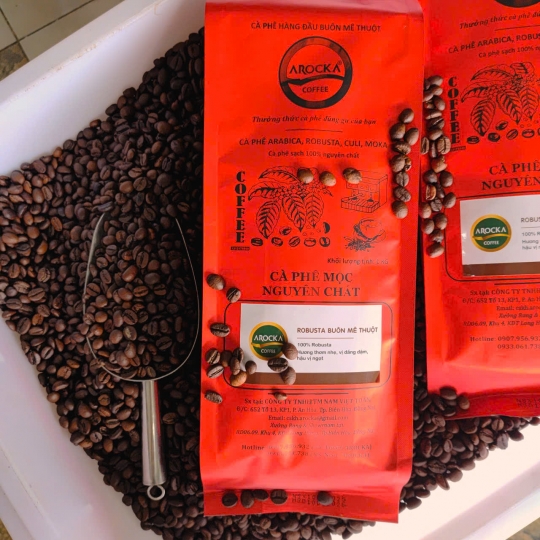 Cà phê hạt rang mộc - 100% ROBUSTA (1Kg)