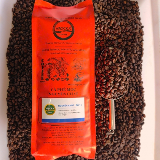 Cà phê hạt rang mộc - Ng.Chất (SỐ 1) (1Kg)