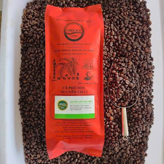 Cà phê hạt rang mộc - (ĐẶC BIỆT 80/20) (1Kg)